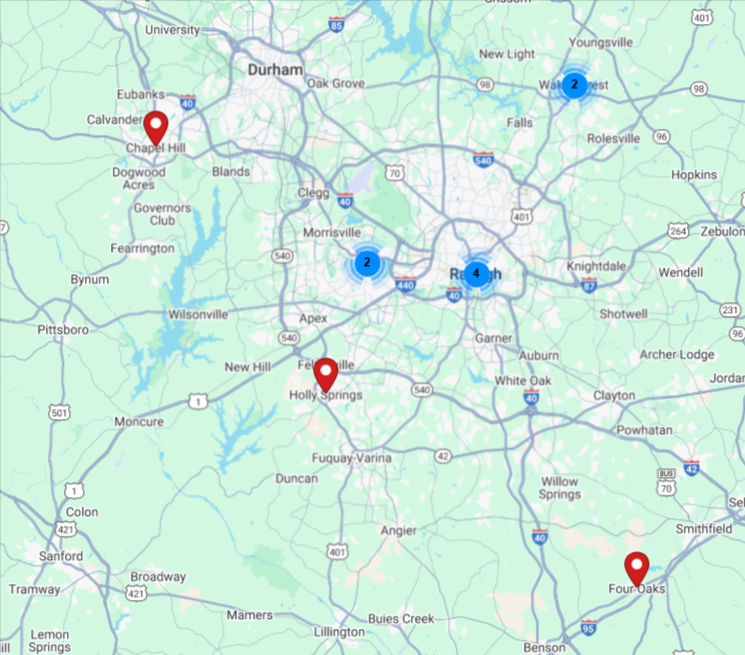 Map image for Carolina Case Management and Rehabilitation Services